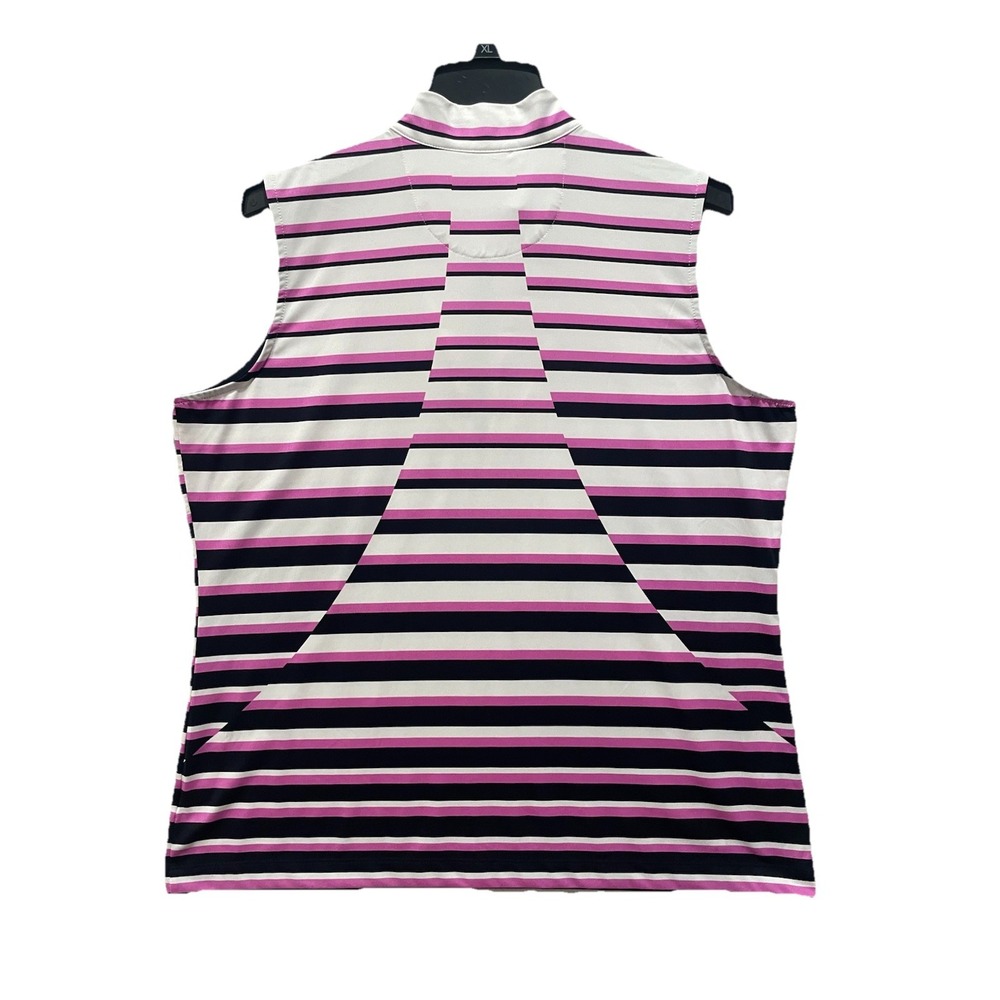 Tail Womens XL Golf/Tennis Sleeveless Shirt Lavender / black/ White Q Zip EUC - Picture 7 of 7